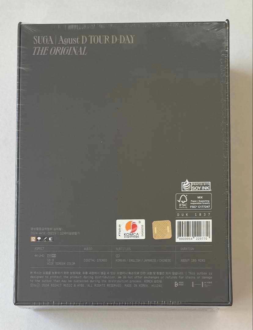 アイドル BTS SUGA AgustD TOUR D-DAY The Original