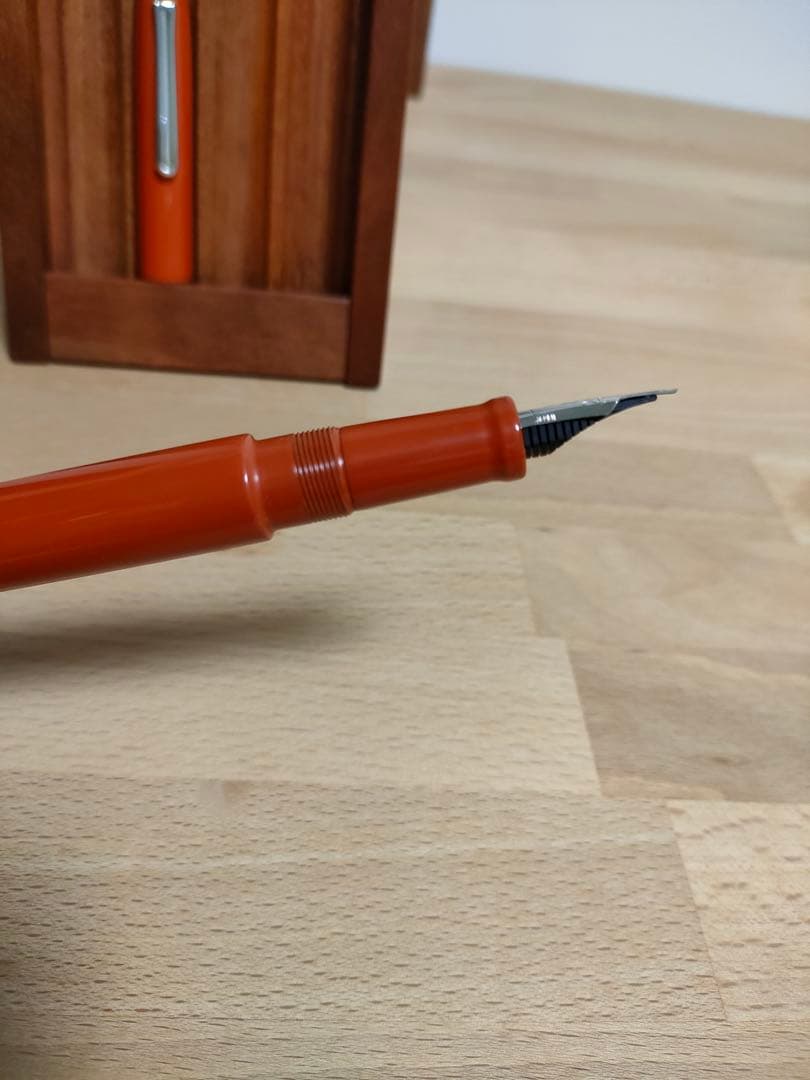 中屋万年筆 洗い朱