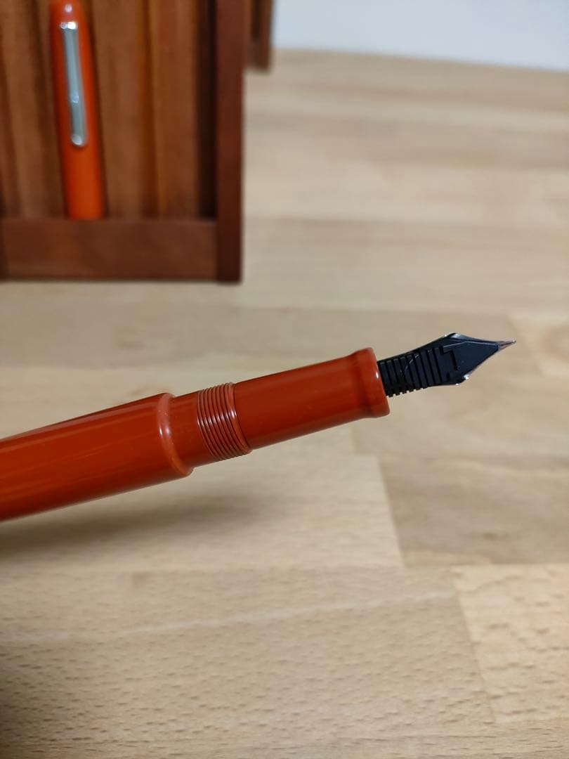 中屋万年筆 洗い朱