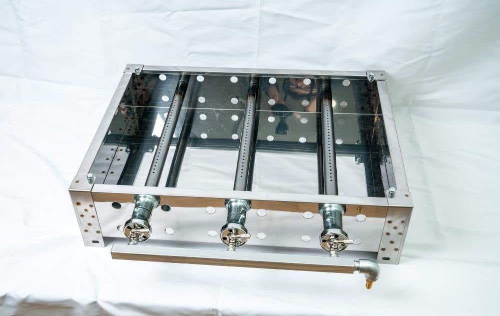 ステンレス製 3バーナー ガスグリドル