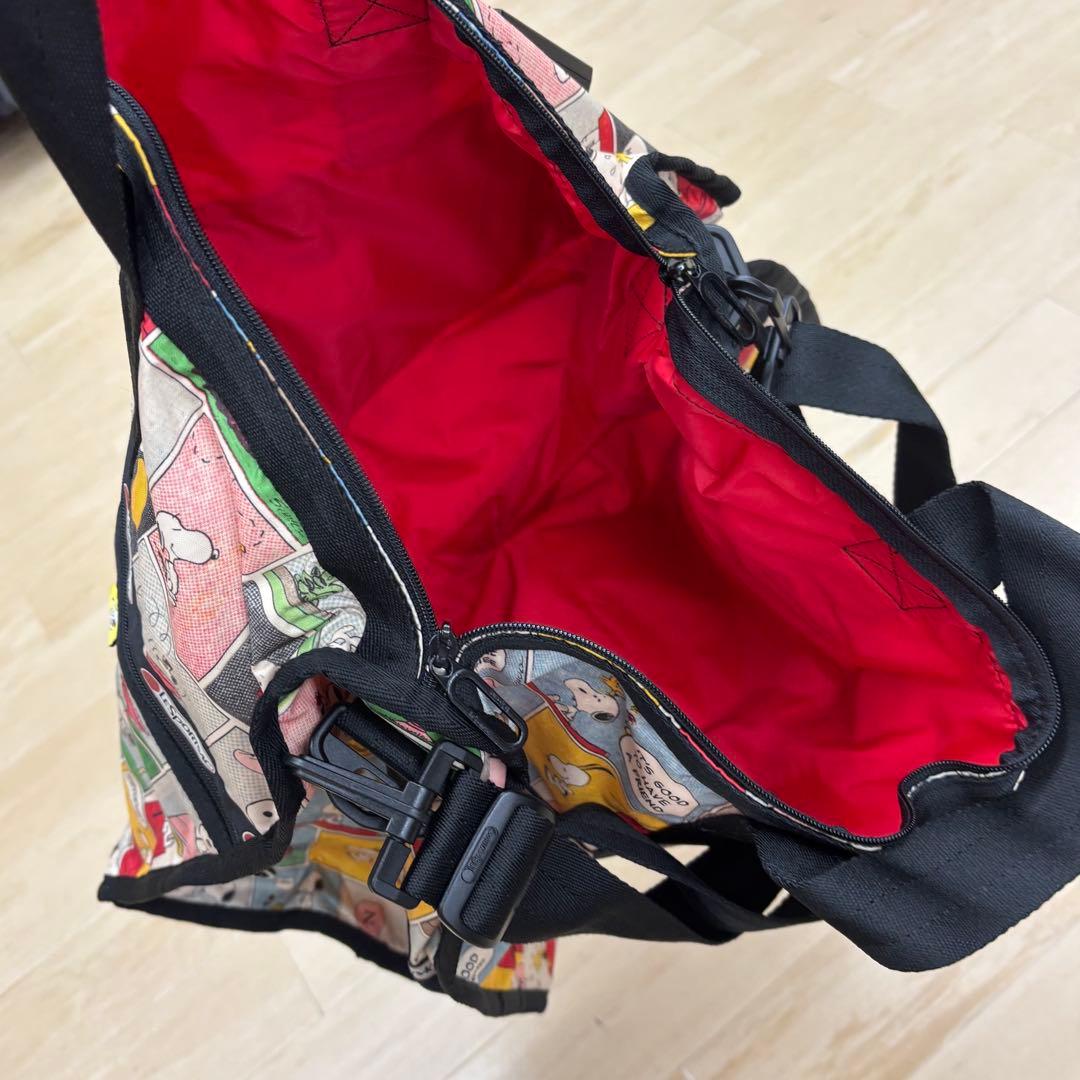 レスポートサック　ボストンバッグ　スヌーピー　アニメ　コミック柄　ピーナッツ