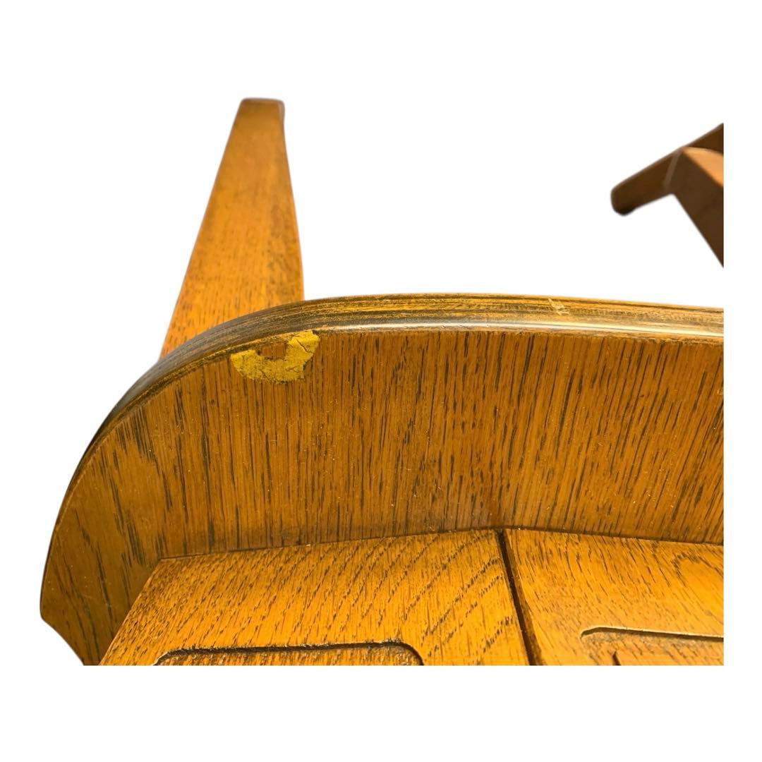 木製ハンドル付き　クラシック　ダイニングチェア　2脚セット　アンティーク