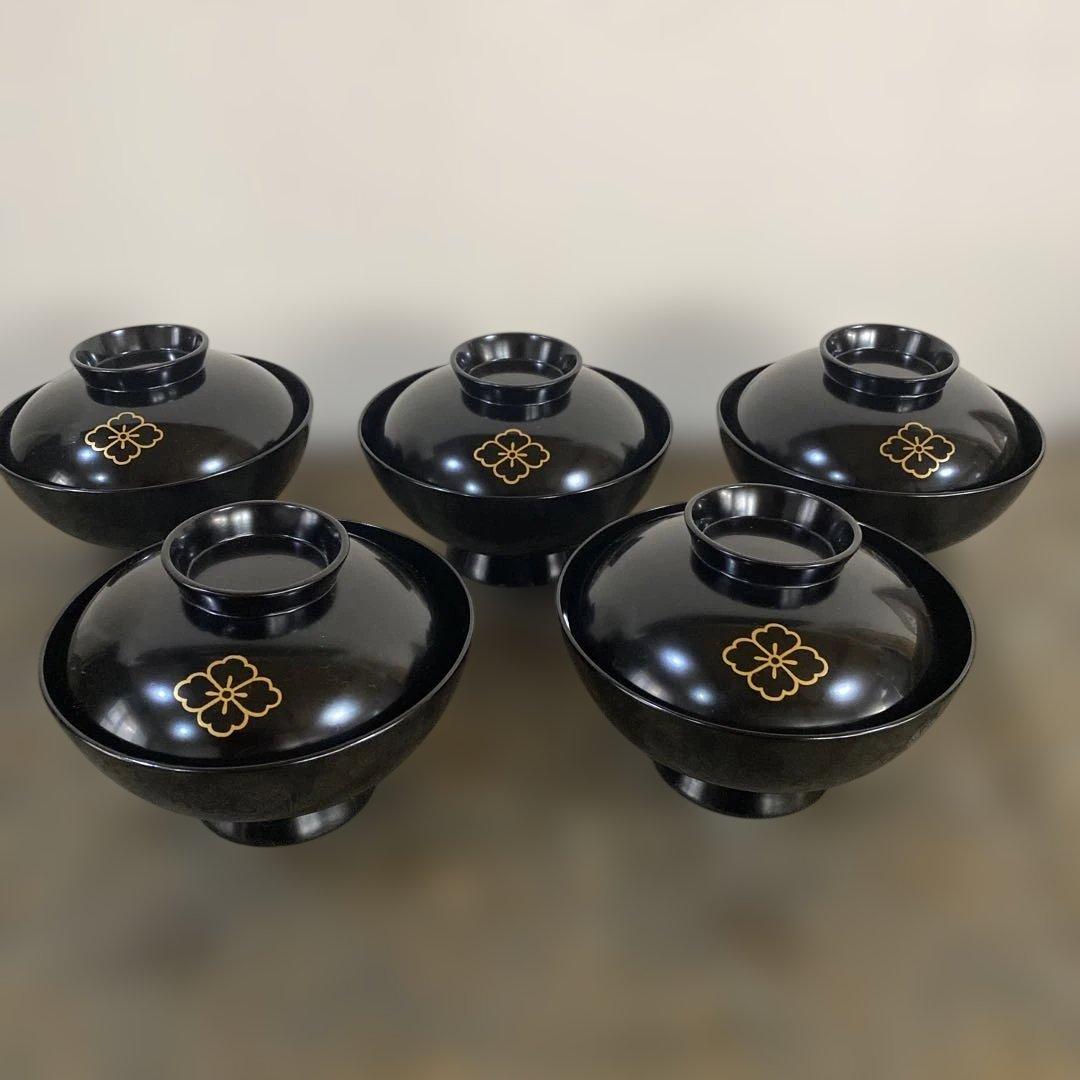 茶道具　懐石道具　輪島塗飯椀　木箱入り