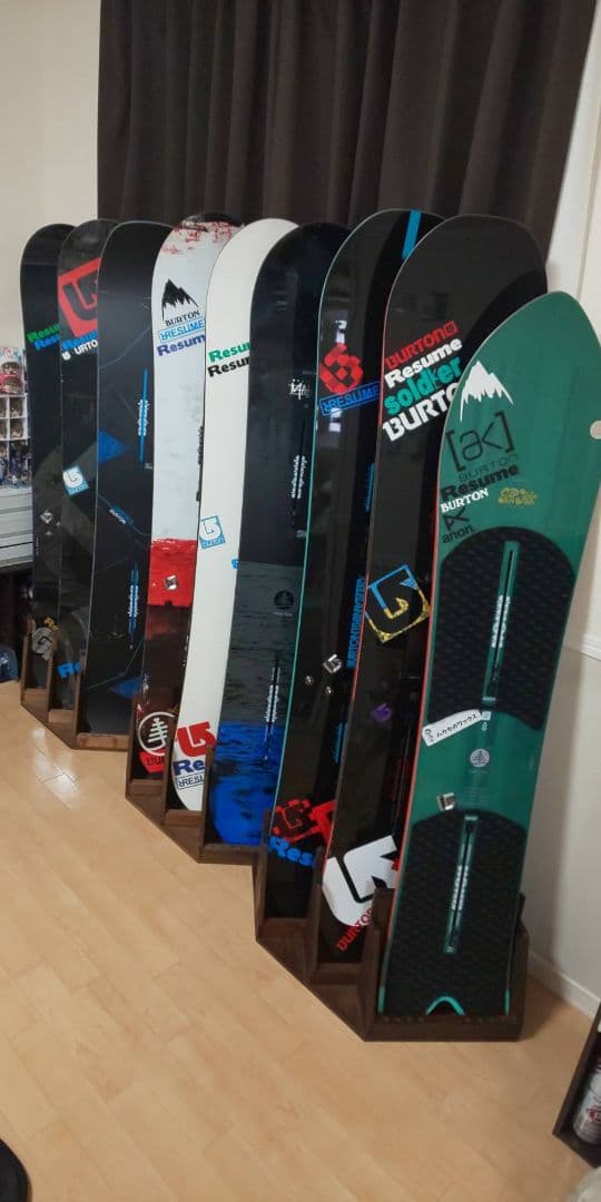 スノーボードディスプレイスタンドラック２本用カラーウィールナット　ハンドメイド