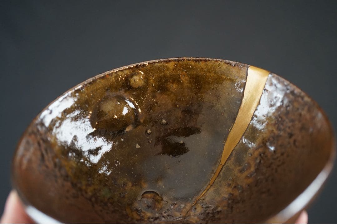 常滑の名工 滝田椿渓 真焼 茶碗 共箱 茶道具