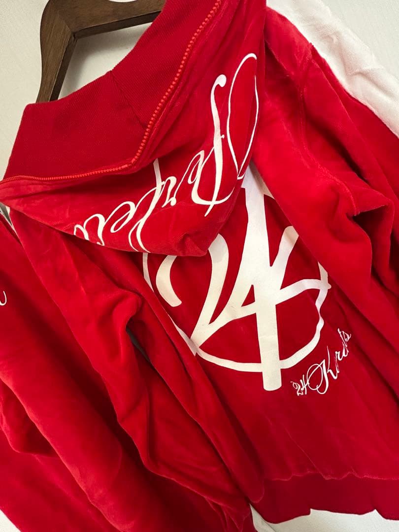 EXILE 24karats ジャージ 赤 セットアップ ベロア Lサイズ