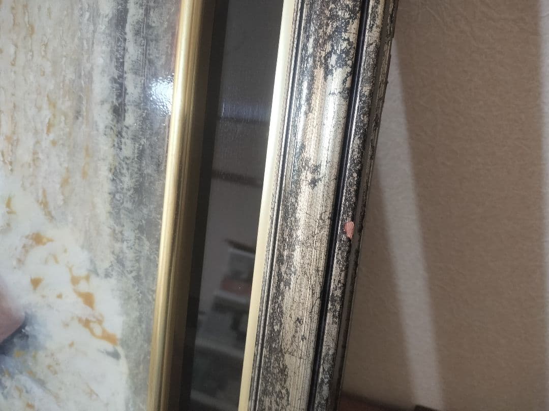 バレエ少女 額装 陶板画 大型　飾り物　陶磁