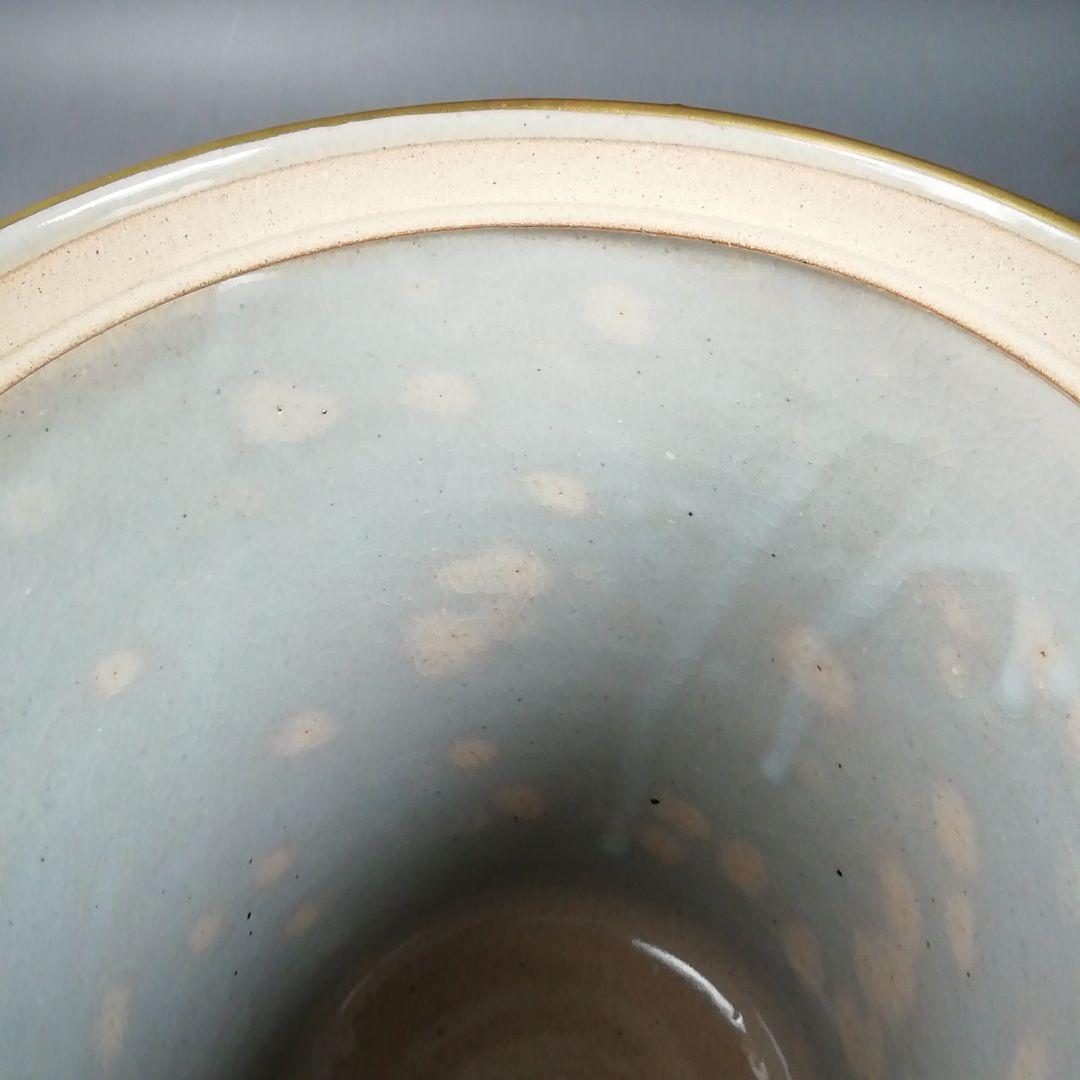 Ｗ１１９　水指　『乾山写　竹文』『平安　隆雲 造』　共箱　茶道具