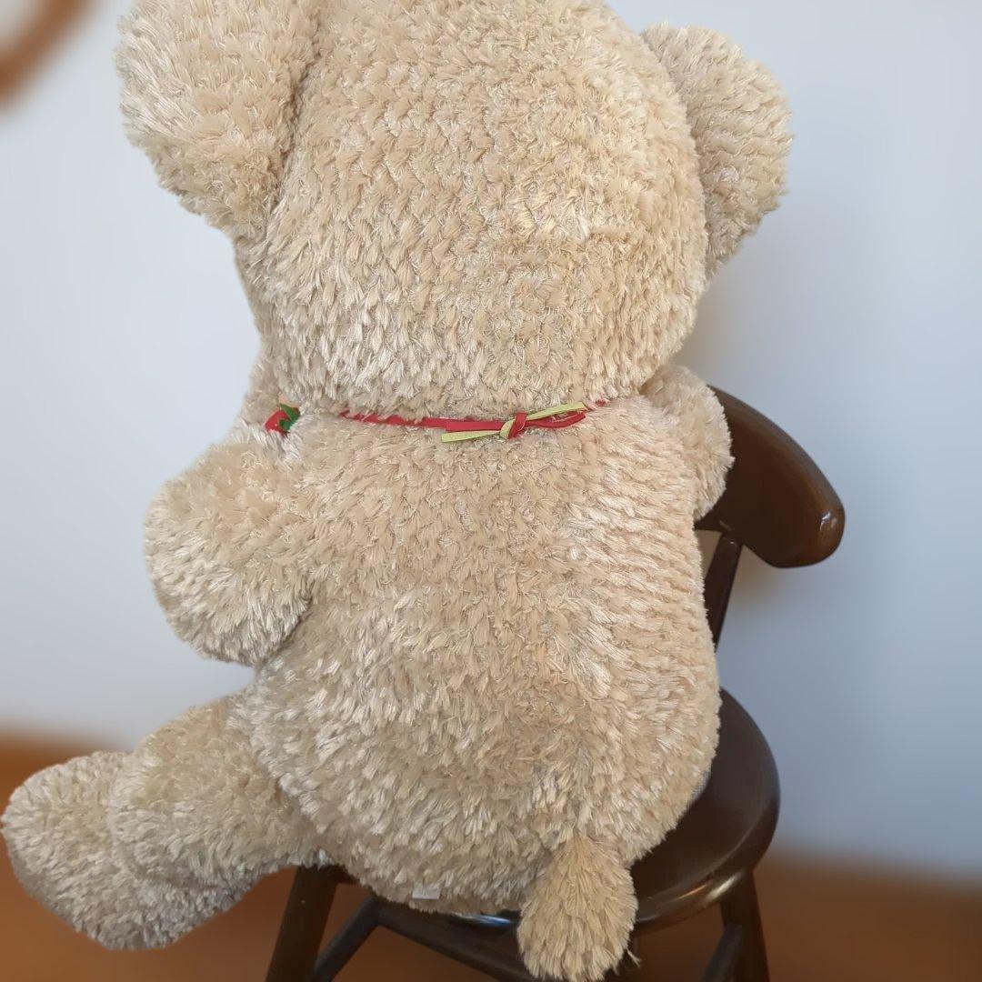 くまのぬいぐるみ　ワイルドストロベリー　ベージュ　LL