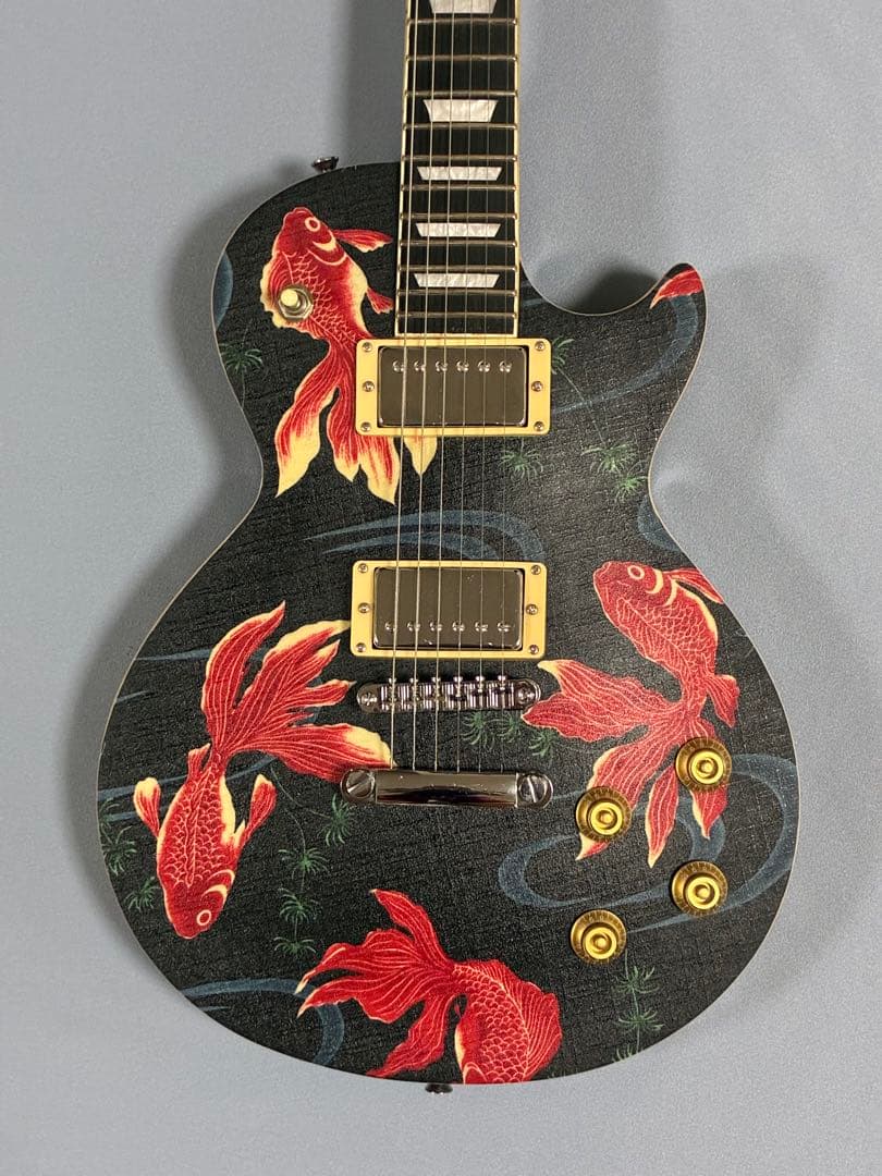 金魚柄 レスポールタイプギター
