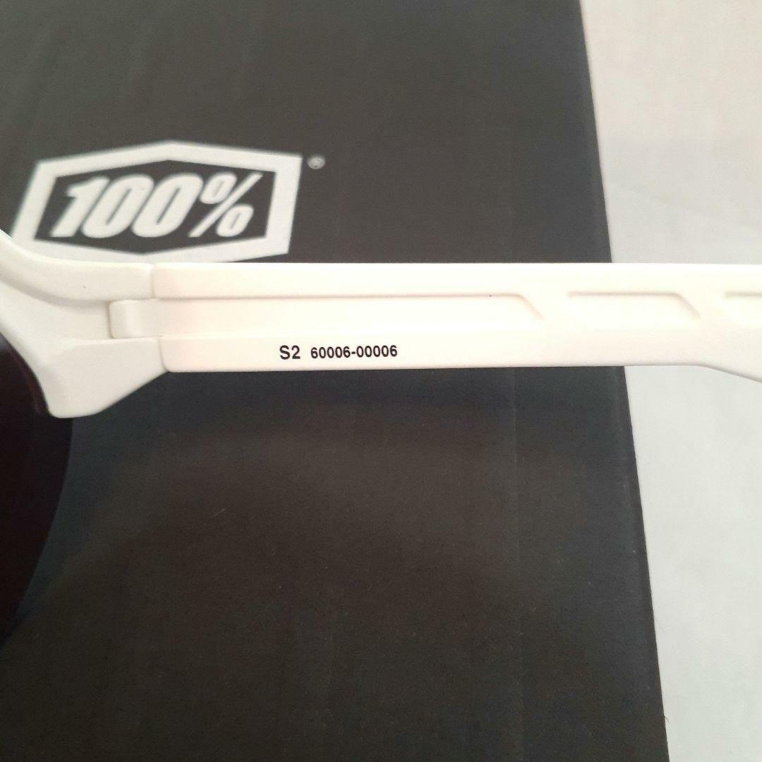 100% S2 ホワイト ブルー ワンハンドレッド サングラス