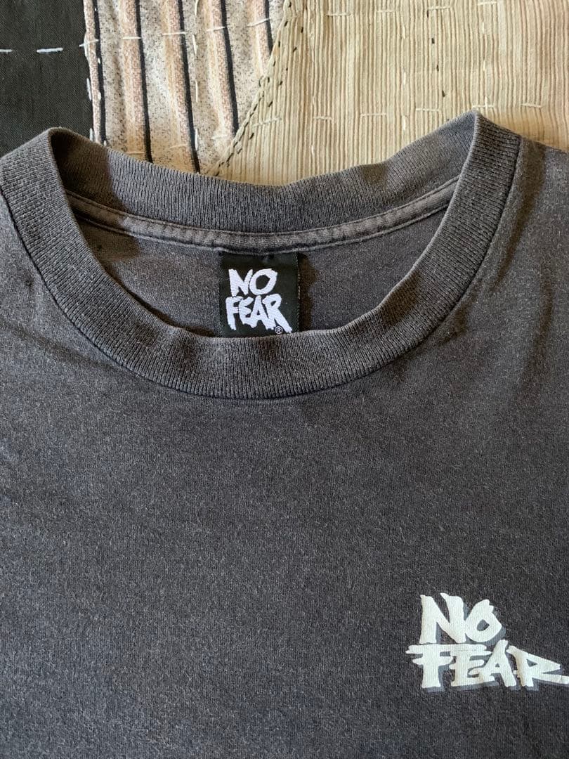 極フェード90s XL NO FEAR メッセージ vtg Tシャツ sk8