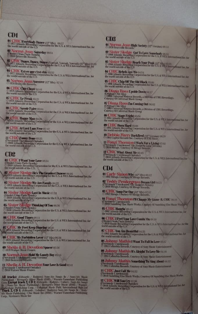 CHIC シック・オーガニゼイション・ボックス・セット 4枚組