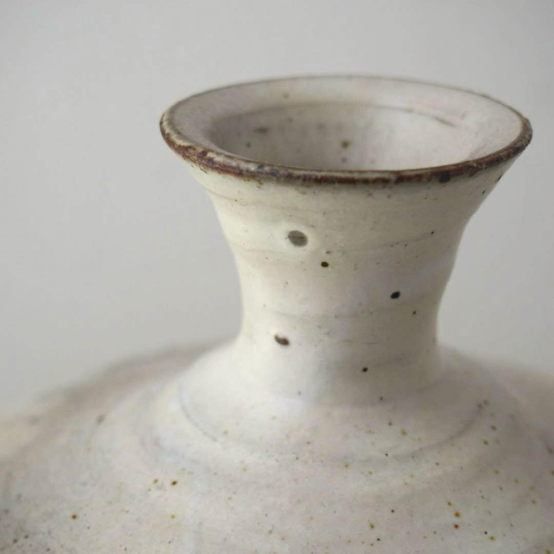 【花岡隆】 粉引 花瓶 花入れ 美品 一点物