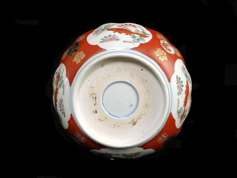 古伊万里　金襴手　唐人美人図　膾皿　５客　615AS-AEy