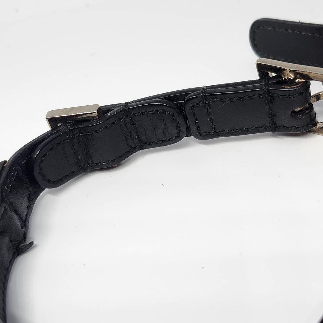 GUCCI グッチ Dog 首輪 リード セット レザー ブラック ペット