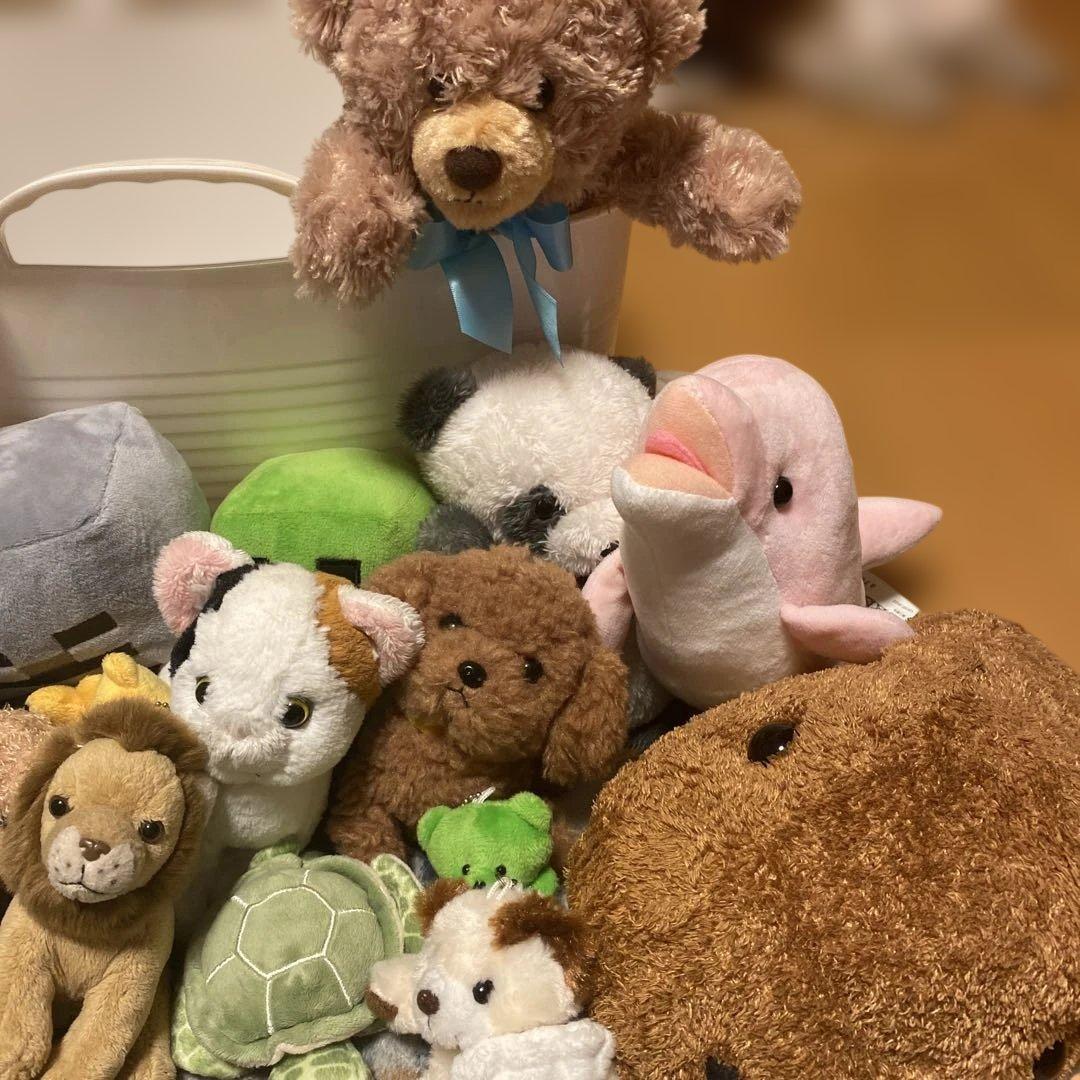多様な動物のぬいぐるみ約セット