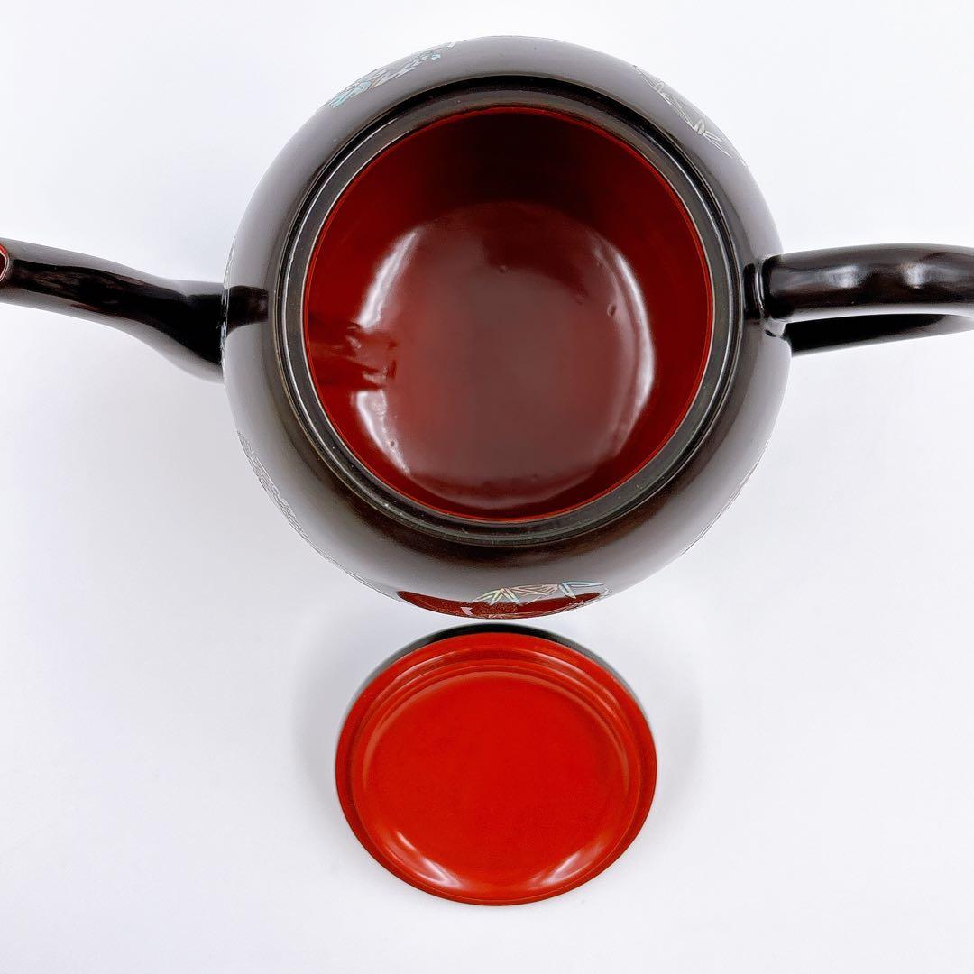 無形文化財13號 杏寸漆芸 人間文化財 李義植 丸紋螺鈿細工 水注 水次 茶器