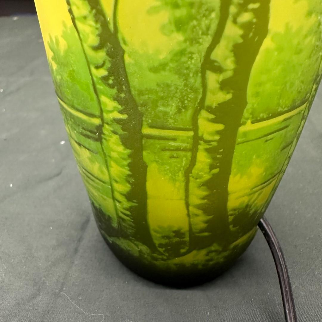 ドームナンシー 筒型 　卓上証明　高さ17.5cm 被せガラス　アンテルカレール