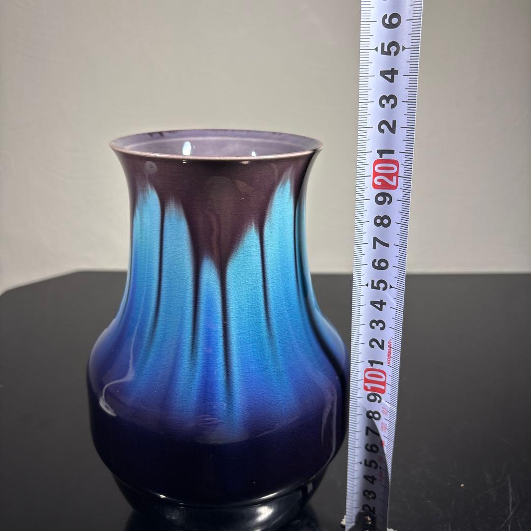 真作　人間国宝　美品　三代徳田八十吉(正彦) 花瓶