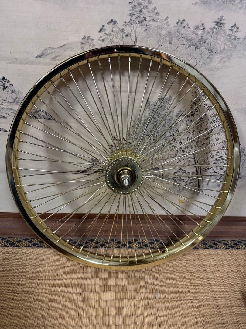 ローチャリ　LOWRIDER 20インチゴールド72本スポーク　フロント用