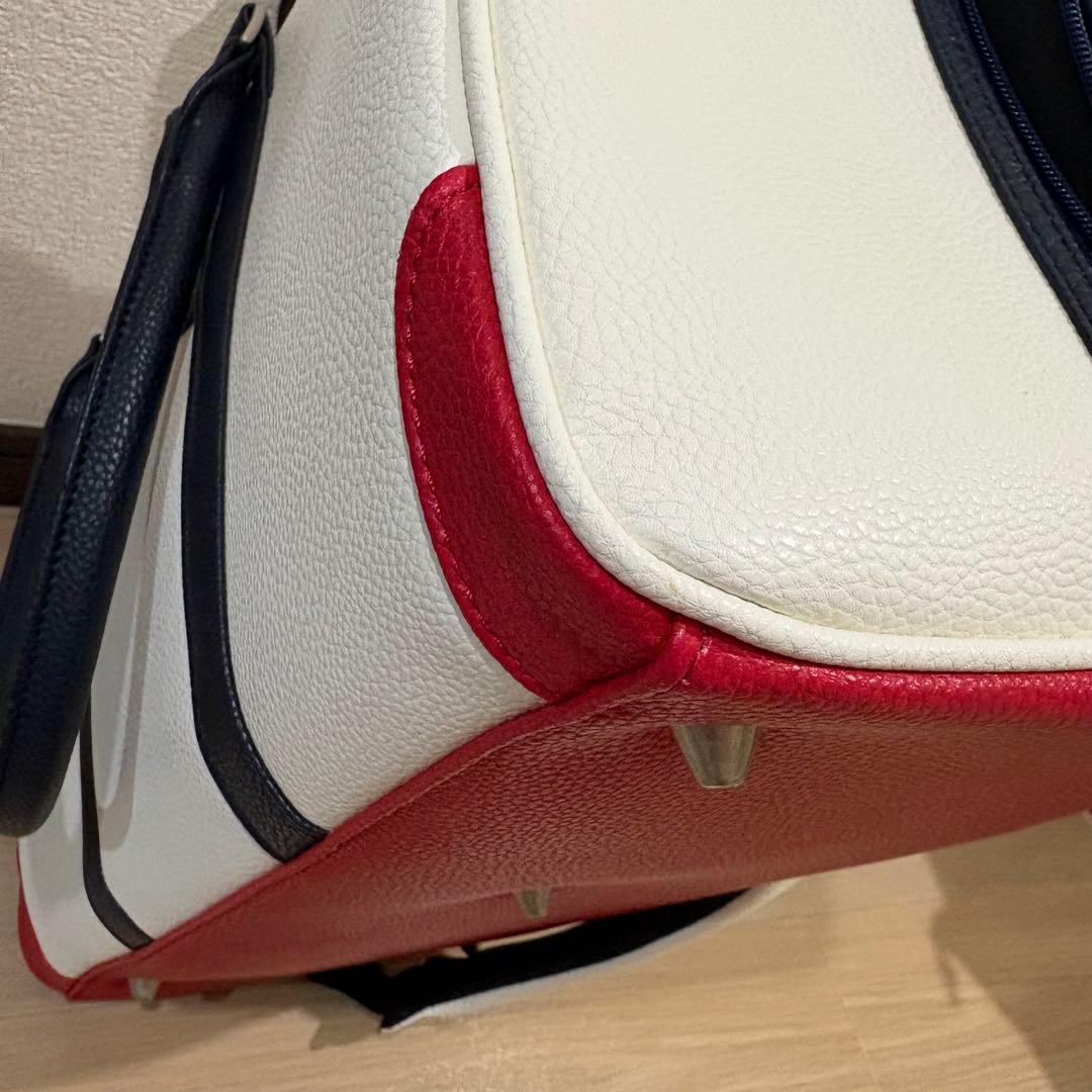 美品【トミーヒルフィガーゴルフ】ボストンバッグ ホワイト