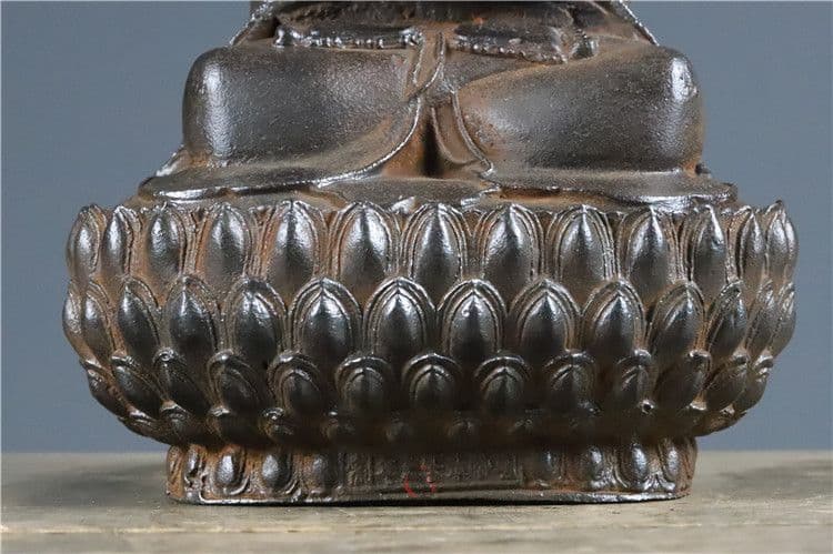 鉄器 鉄仏 蓮華坐観音菩薩仏像 縁起物 装飾品 工芸品 美術品 置物