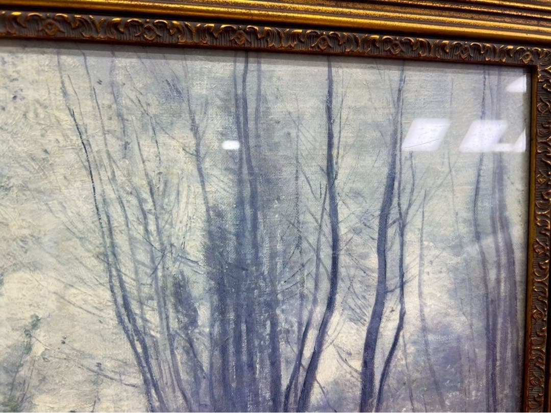 庄*い様 SI125 カミーユ・コロー「ボーヴェ近くの朝」複製画 証明書付き 額