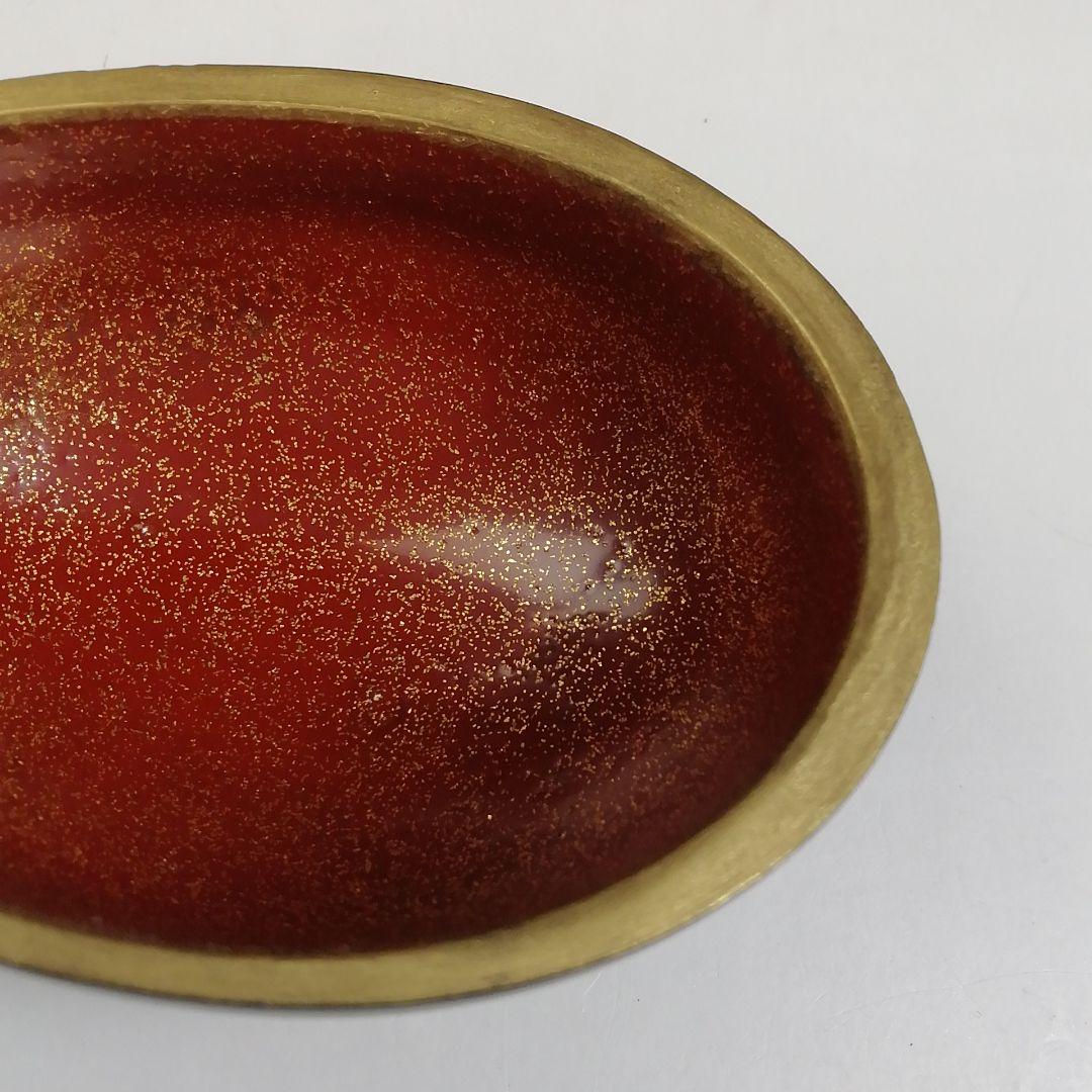 Ｗ１５　香合　『茄子　香合』『塗師　楽堂 作』　共箱　茶道具