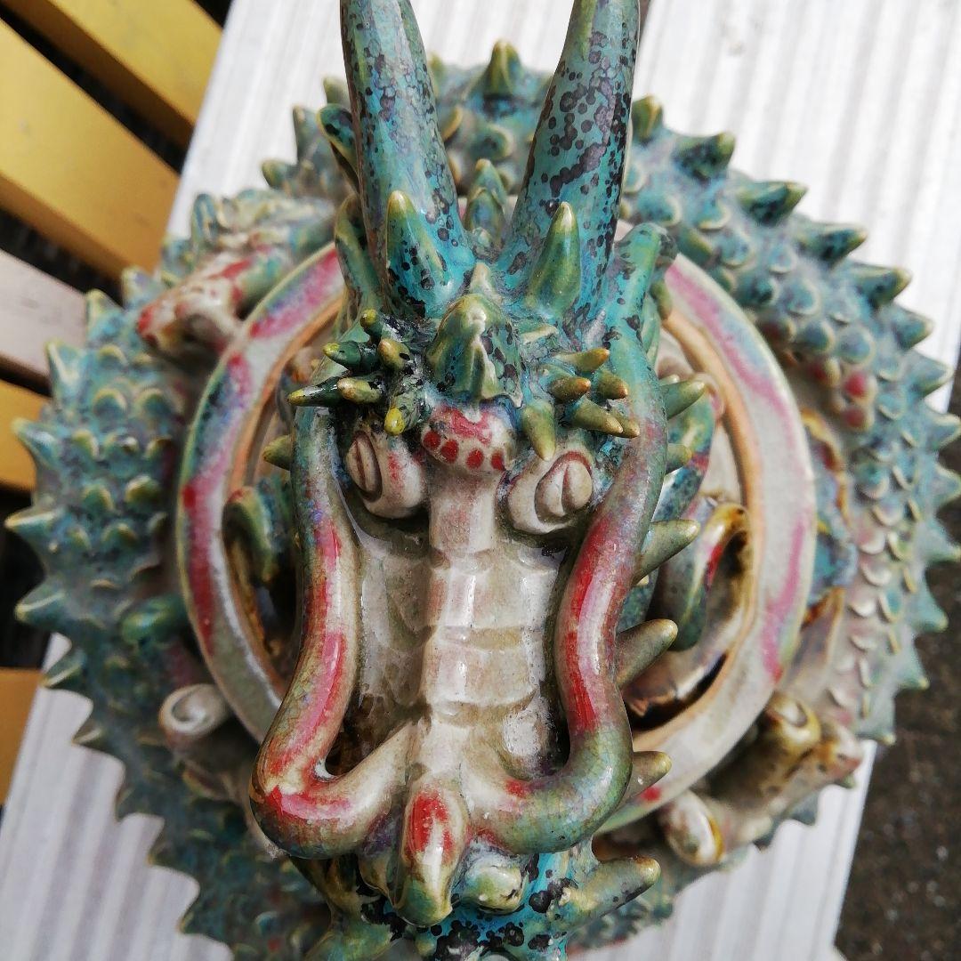 山岡徹山龍登窯香呂の陶器彫刻 装飾品、上野焼香春焼き工芸品、華道仏教、お寺、骨董