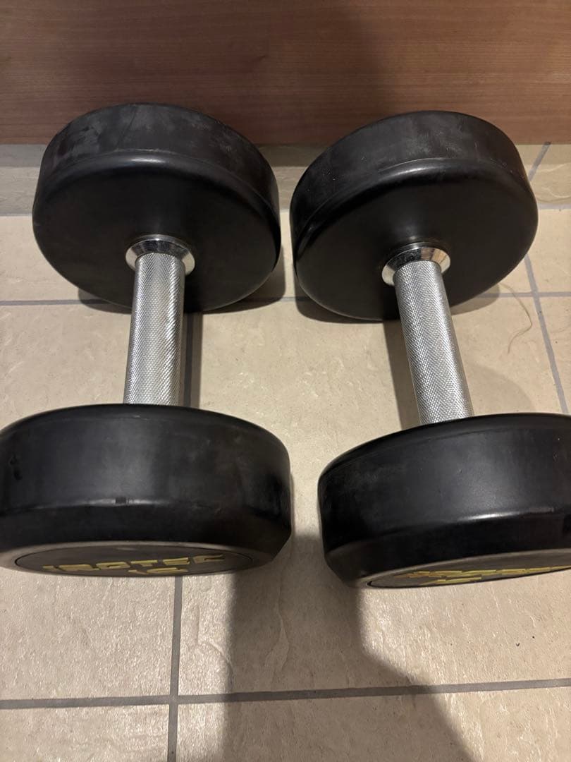 直接引き取り限定　アイロテック　16キロ　ダンベル　オールラバー　2個セット