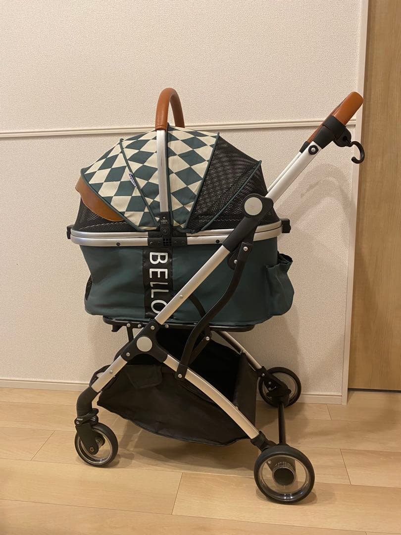 Bello ベッロ ペットカート グリーン 2way ワンタッチ