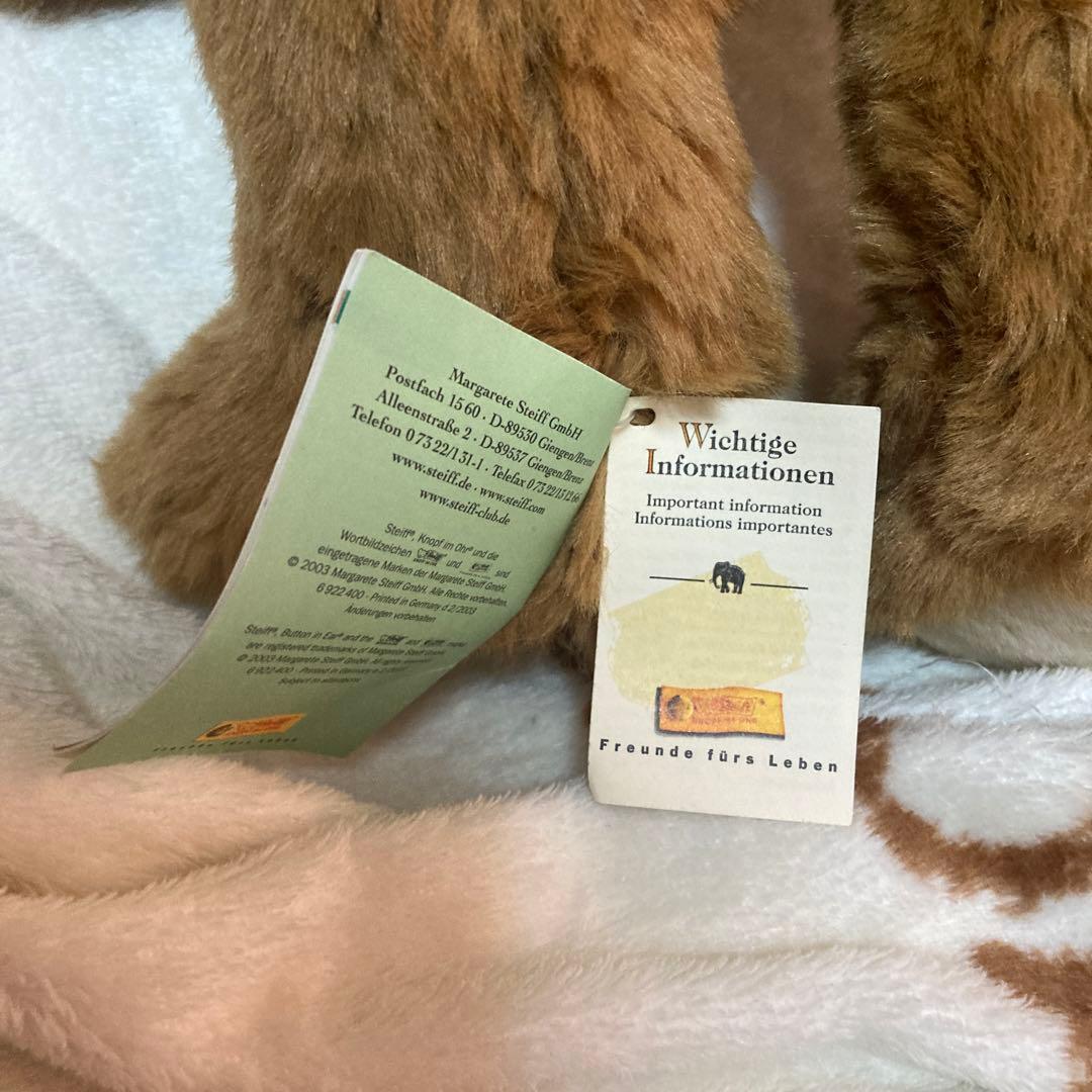 シュタイフ　Molly 019982 テディベア　ぬいぐるみ　紙タグ付　中古品