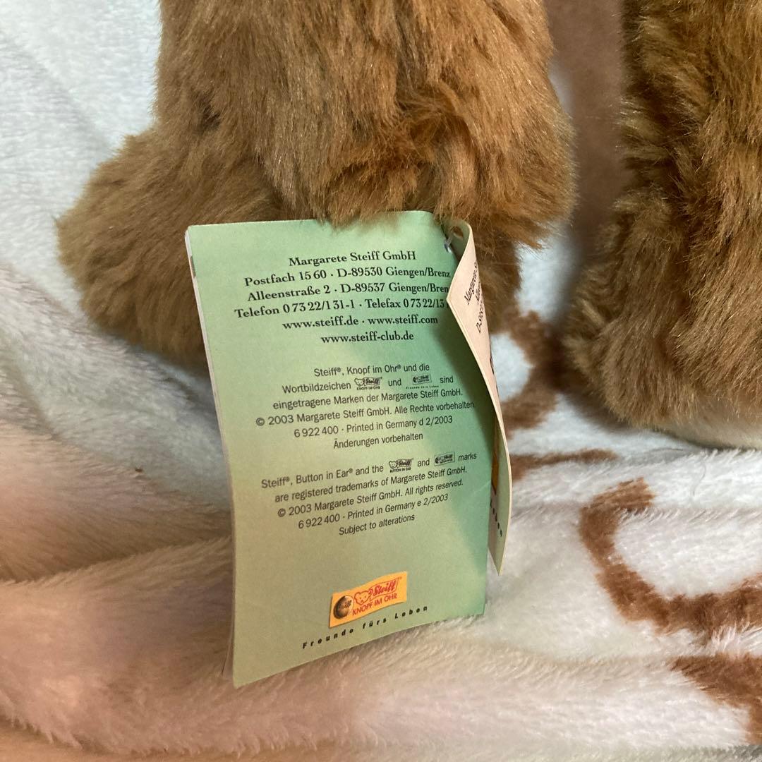シュタイフ　Molly 019982 テディベア　ぬいぐるみ　紙タグ付　中古品