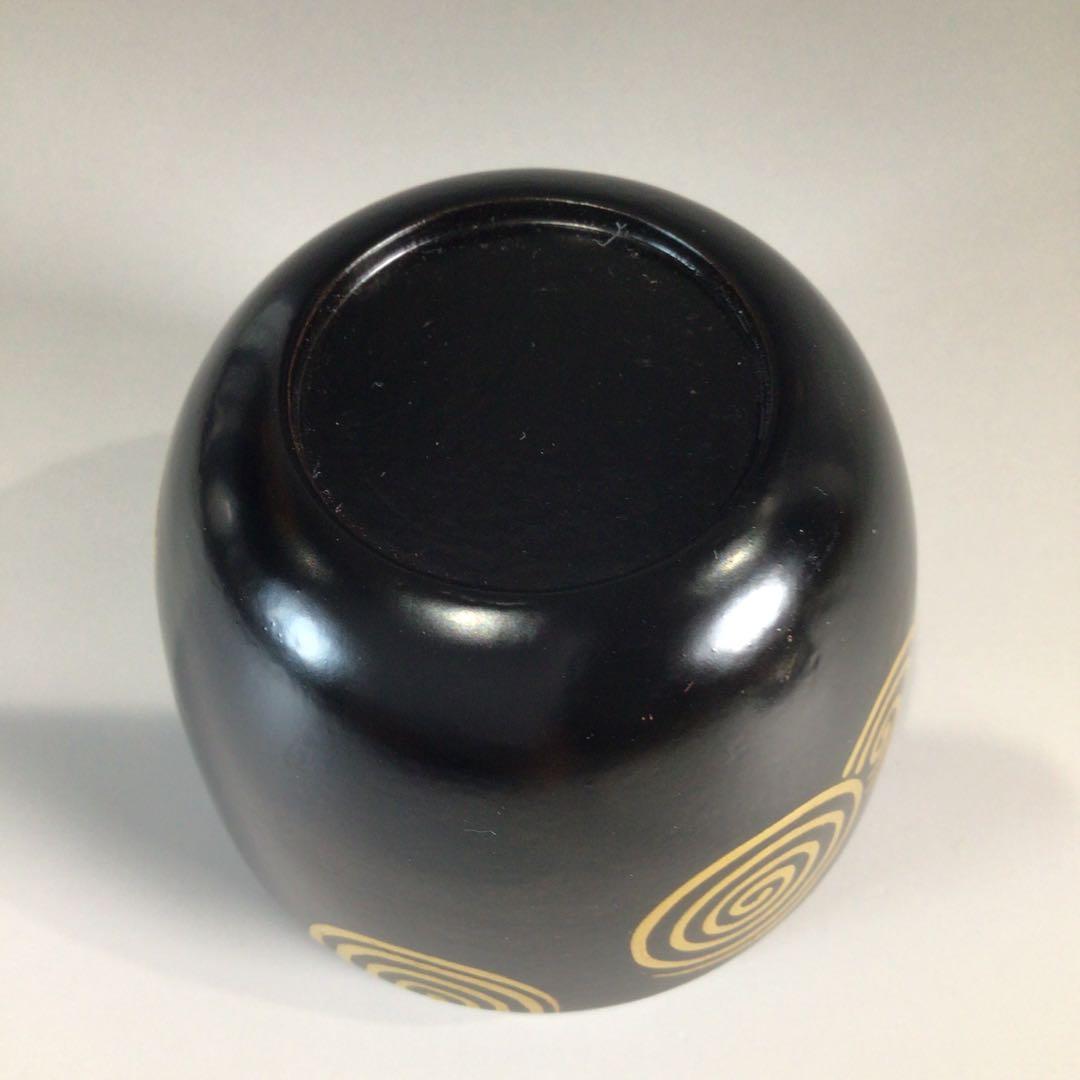 Ｐ４１８　棗　『中林香雪作』『淡々斎好』『渦蒔絵』『中棗』　共箱　茶道具