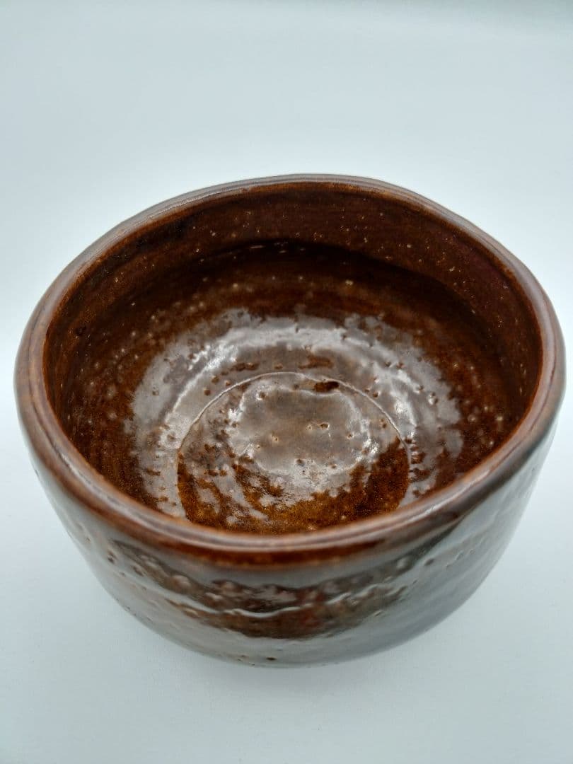 a931 茶碗 飴楽 大樋年郎 木箱入 古物 10代大樋長左衛門 　茶道具