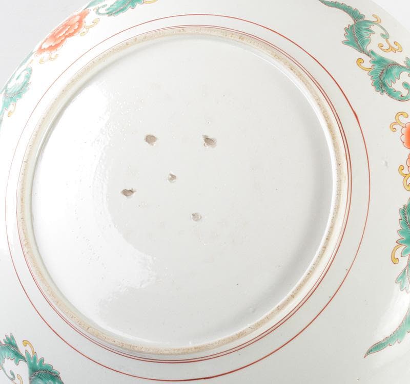 伊万里焼　古伊万里　錦手南蛮人黒船文　大皿　飾皿　D　R4863C