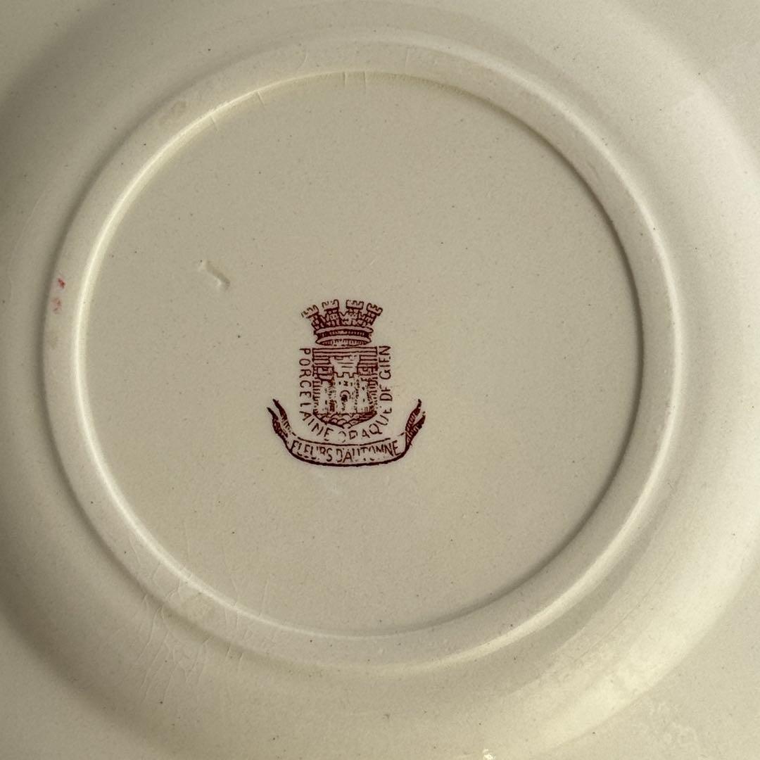 フランスアンティーク　Gien 秋の花　 FLEURS D'AUTOMNE