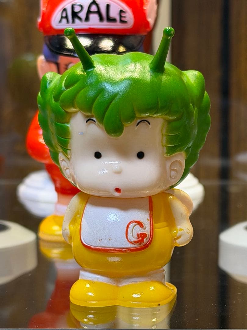 当時　アラレちゃん 貯金箱 ＆ ガッちゃん ソフビ 2体セット ポピー 東海銀行