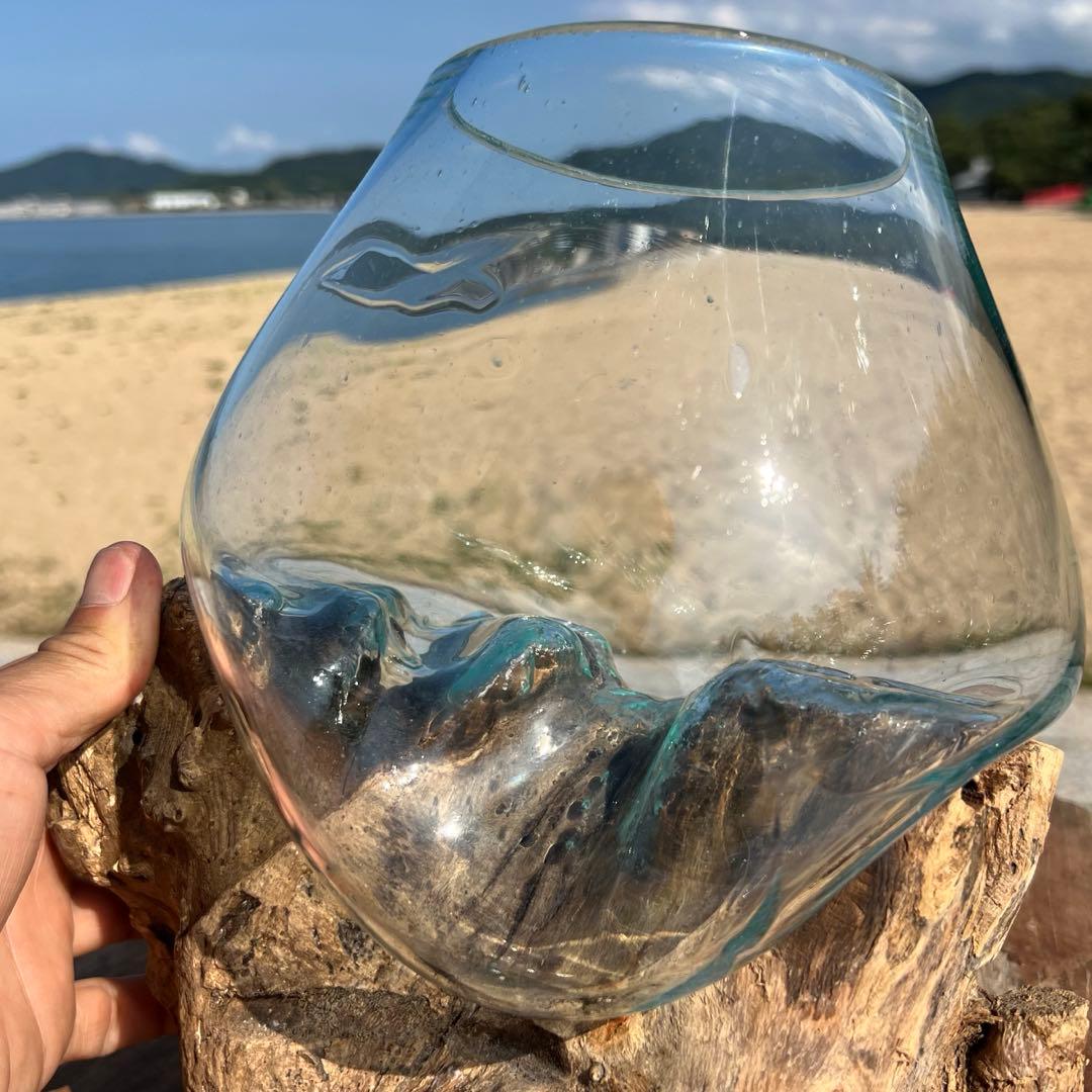 流木ガラスオブジェ大F 花瓶 金魚鉢 ガーデニング フラワーポット 水槽 アート