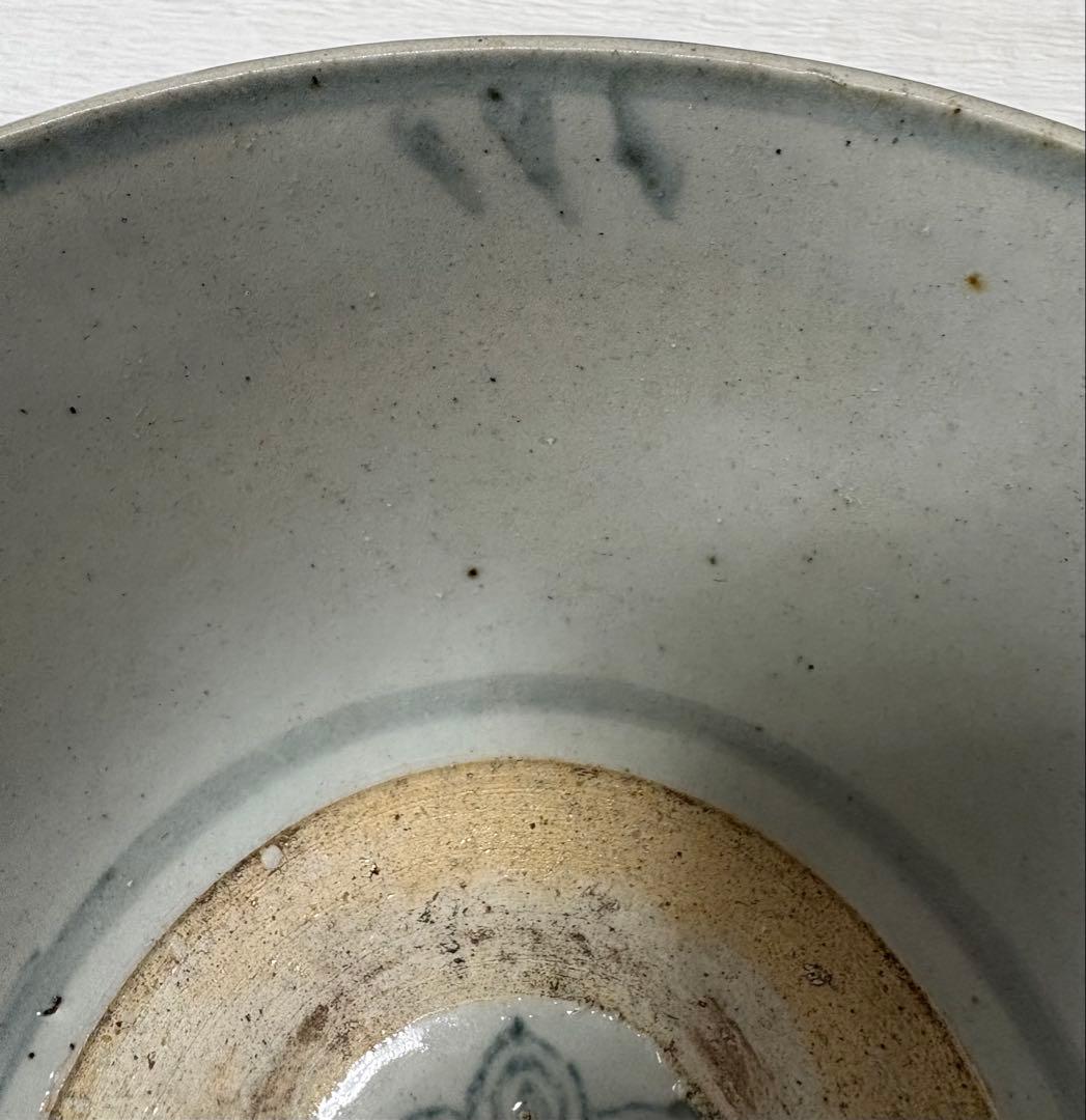 青花壽字大碗　水差し　染付茶碗　茶道具　明末清初　あて箱　中国　古美術　希少