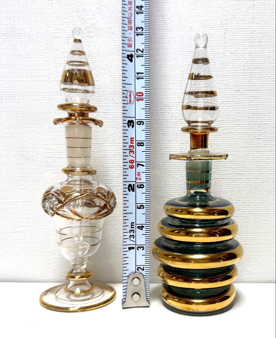 エジプト　香水瓶　アートガラス　アトマイザー　9個セット