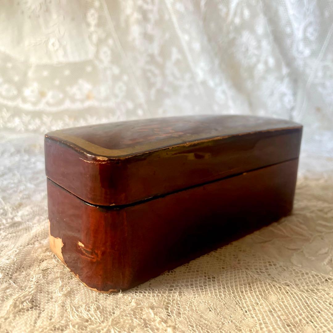 蒔絵風パフュームボックス　香水箱　木製ケース　ジャポニズム　フランスアンティーク