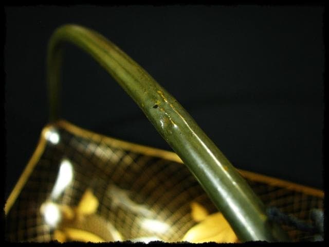 時代物 網魚蒔絵手付盆 菓子器 茶道具 c522