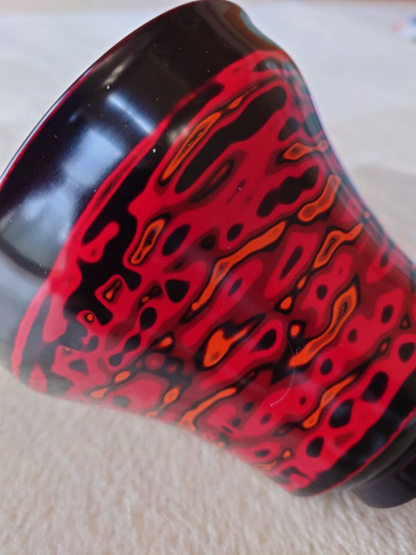 佐竹康宏　個展作品　天然木くり抜き　漆塗り椀　黒赤二客組