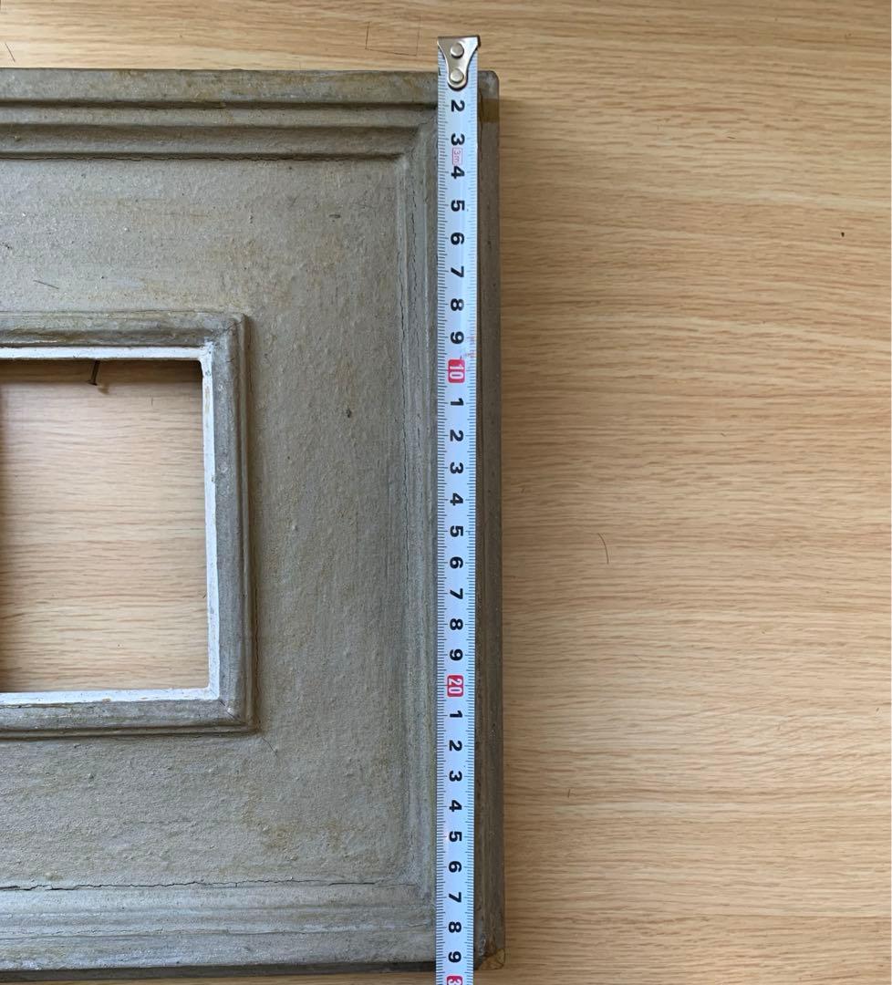 【希少.期間限定出品】額縁　グレー　木製フレーム　アンティーク