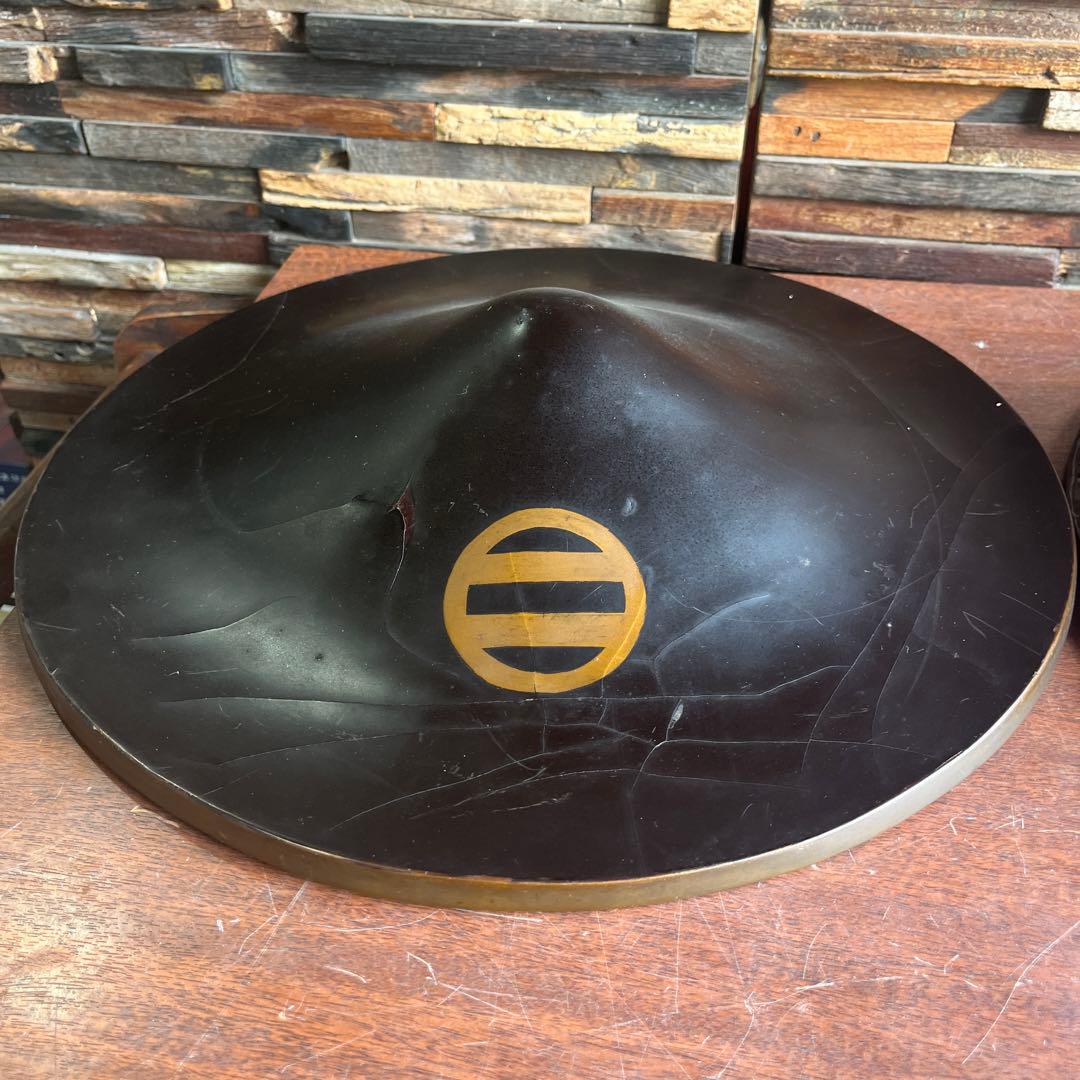 金属製 武具 円形 2点セット　陣笠