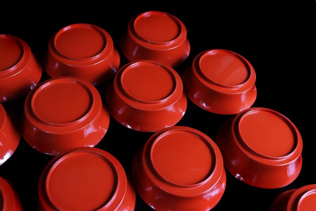 塗師橘屋友七 木皿 19枚 銘々皿 菓子皿 共箱