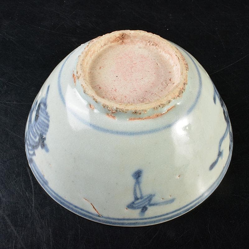 中国　呉須染付　煎茶碗　ぐい呑　酒盃　V　R6275