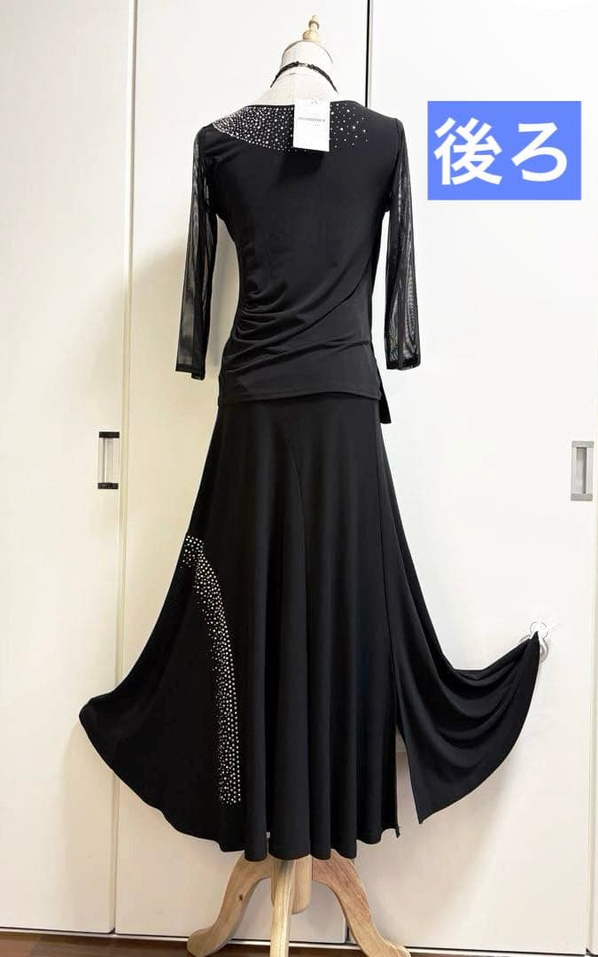 社交ダンス レッスンウェア エル・プラト　オーロラストーン装飾セットアップ